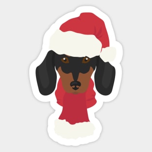 Dachshund Christmas Dog Sticker